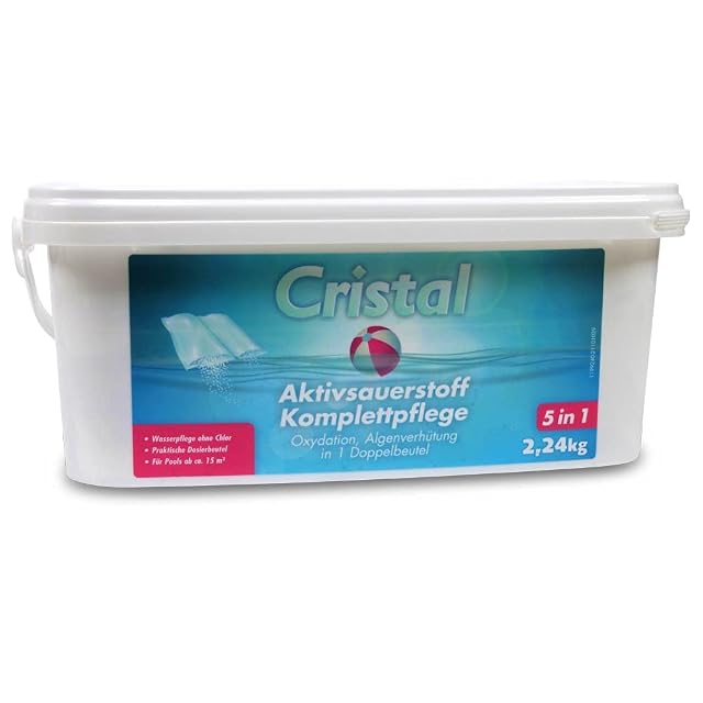 Cristal 5-in-1 active oxygen granulate in pre-dosed twin-chamber sachets
