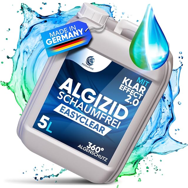 PoolLöwe algaecide with clarifying effect, formulated for small pools