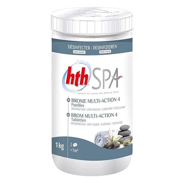 hth SPA Multi-Action 4 bromine tablets of 20 grams in a one kilogram pack