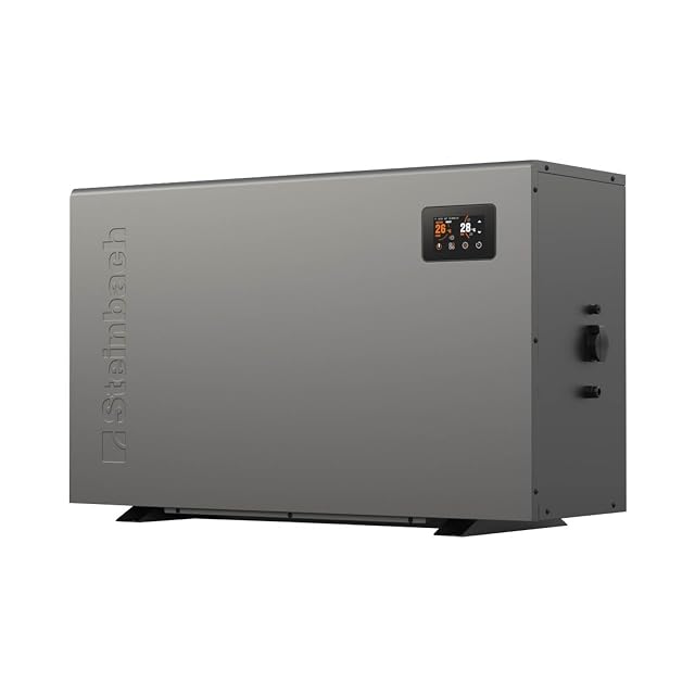 STEINBACH Silent 7 inverter pool heat pump with a touch display and status LED