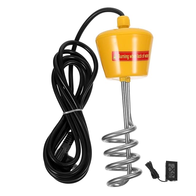 DIKAMAN 3000 watt pool water heater with a thermometer, sized for an inflatable pool