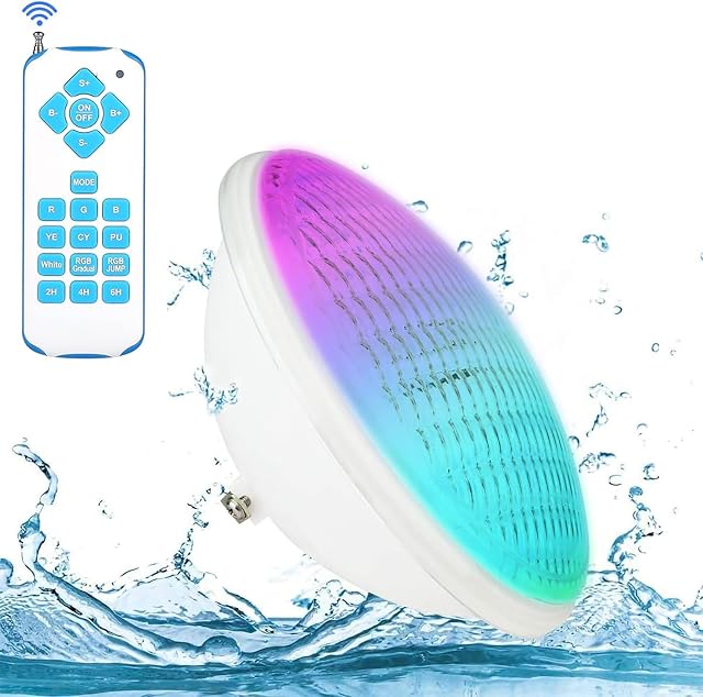 KOLLNIUN PAR56 RGB LED pool lamp for a standard underwater niche