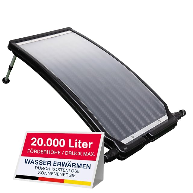 T.I.P. SPH 10000 S solar pool heater on a UV-resistant frame with adjustable feet