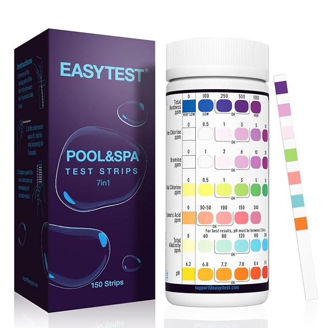 EASYTEST 7-in-1 pool and spa test strips, 150 in a bottle