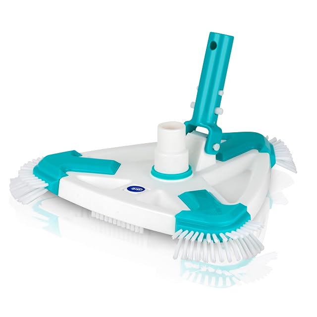 Gre 40016N triangular pool cleaner head with a rotating brush