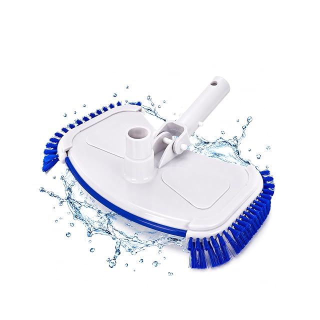 HAF Deluxe manual pool floor vacuum with side and underside brushes