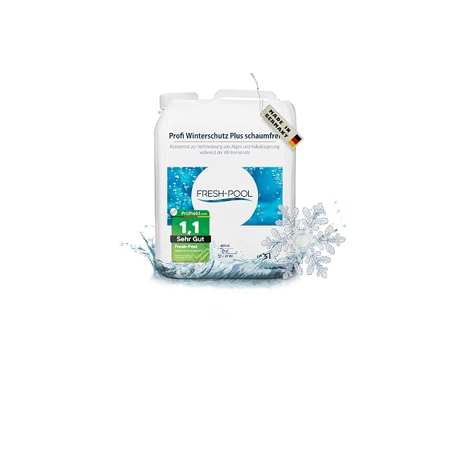 Five litre container of Fresh-Pool Profi Winterschutz Plus winter agent