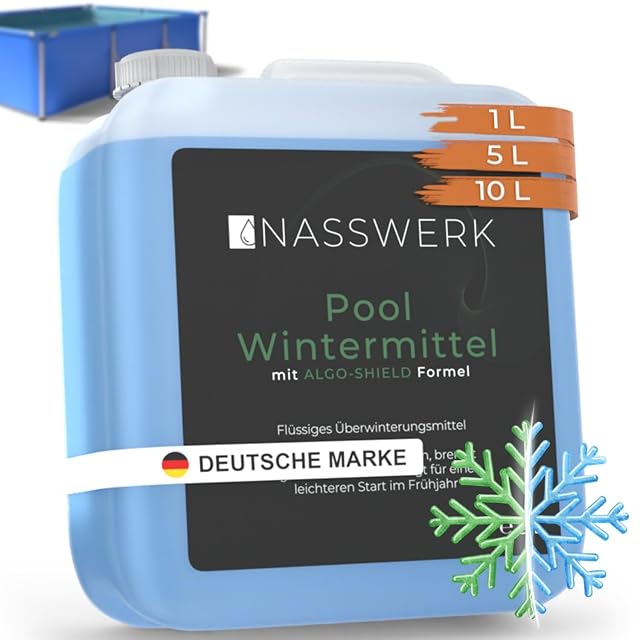 Five litre container of NASSWERK liquid pool winter agent